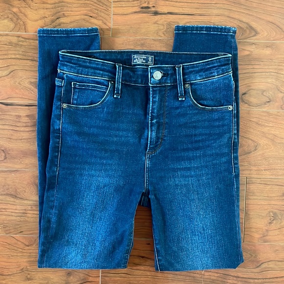 Abercrombie & Fitch Denim - Abercrombie & Fitch Simone High Rise Dark Wash Ankle Skinny Jeans